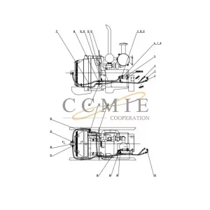 TTPG16-430 Pipe clamp Changlin CG958G wheel loader spare parts