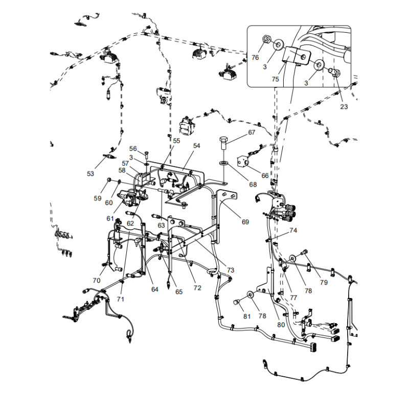 318308000 engine compartment electrical system parts xcmg xe2000 excavator spare parts