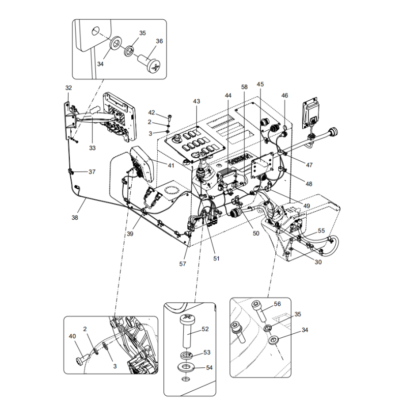 318307010 driver's cab electrical system parts xcmg xe2000 excavator spare parts