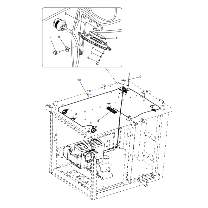 318306808 electrical parts attached to driver's cab parts XCMG XE2000 excavator spare parts