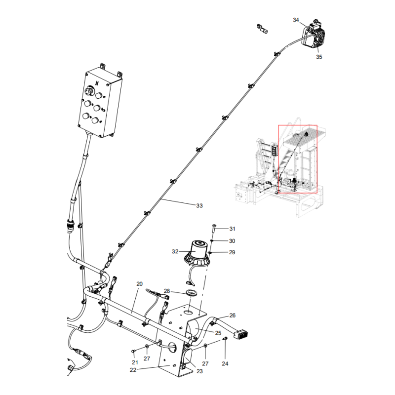 318304910 left trunking architecture electric parts xcmg xe2000 excavator spare parts