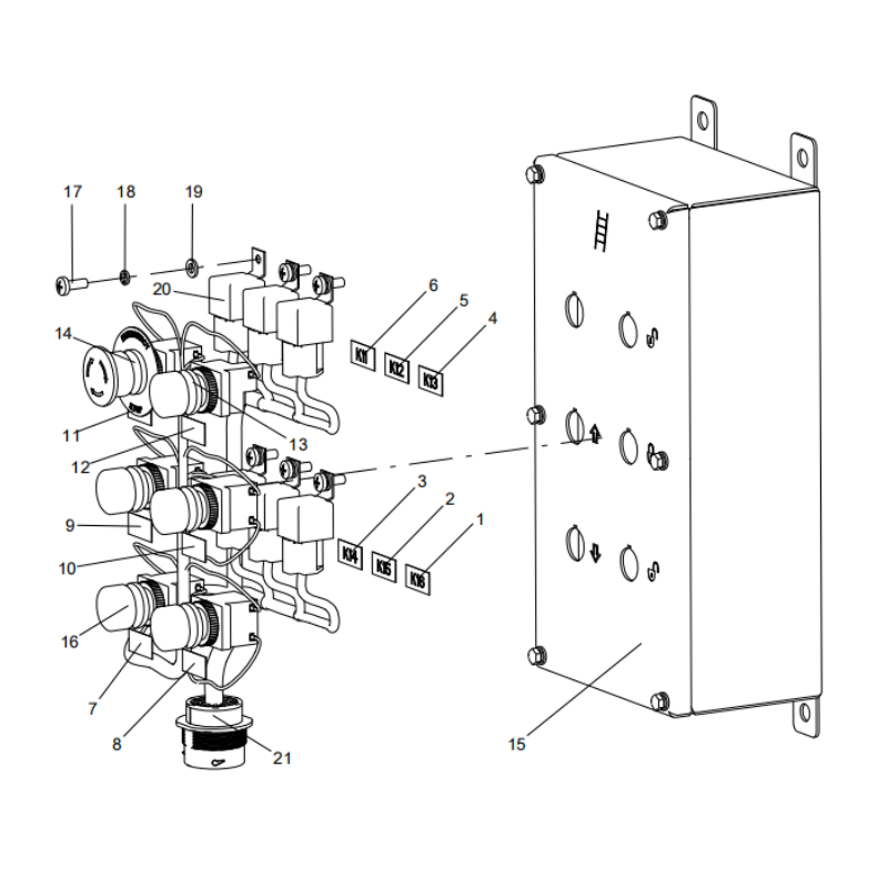 318305040 ladder control box assembly XCMG XE2000 excavator spare parts