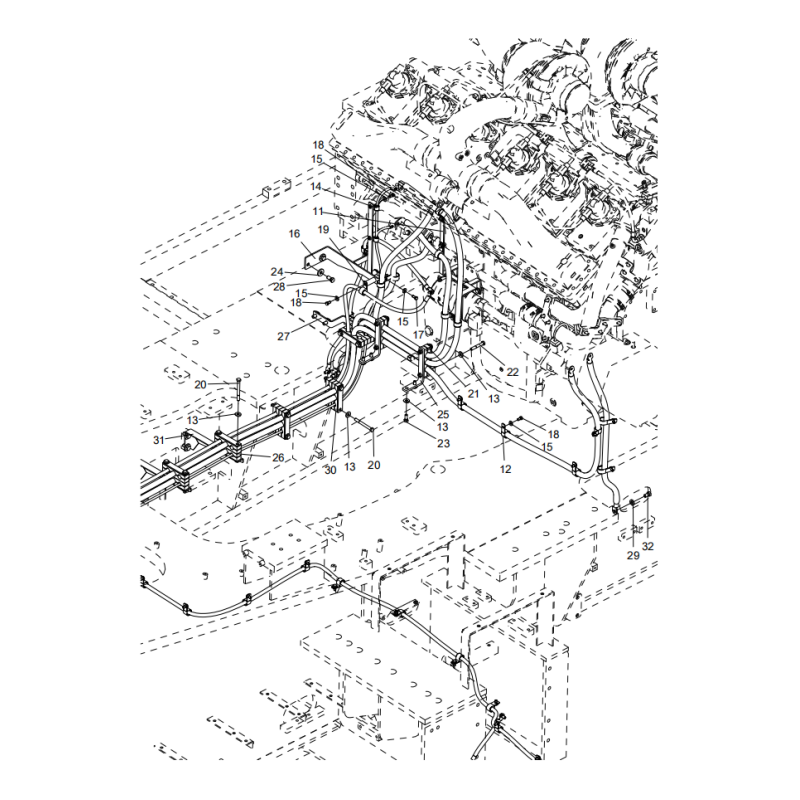 318308009 battery wire assembly xcmg xe2000 excavator spare parts