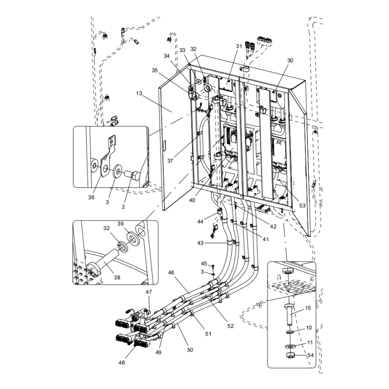 318307023 lower cab electrical system parts xcmg xe2000 excavator spare parts