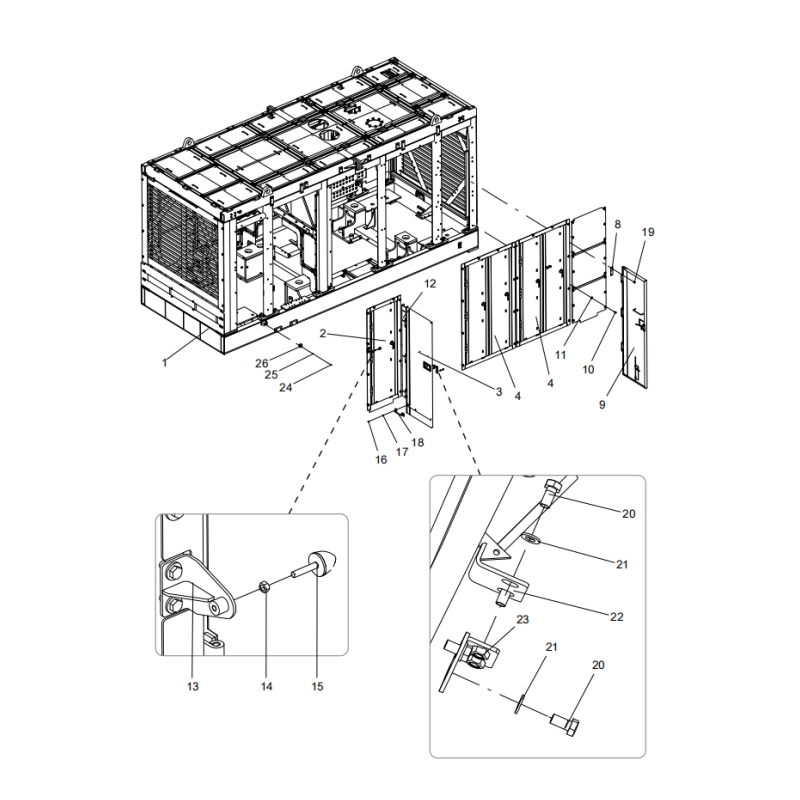 318306949 hangar assembly XCMG XE2000 excavator spare parts-1