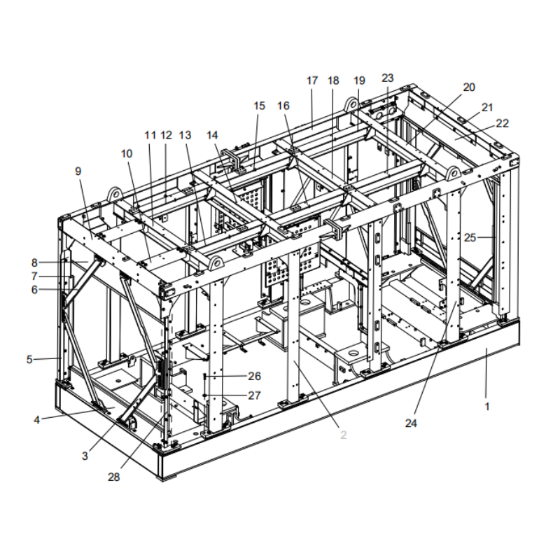 318306950 frame assembly XCMG XE2000 excavator spare parts