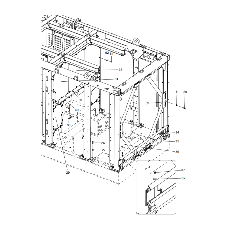 318306950 frame assembly xcmg xe2000 excavator spare parts