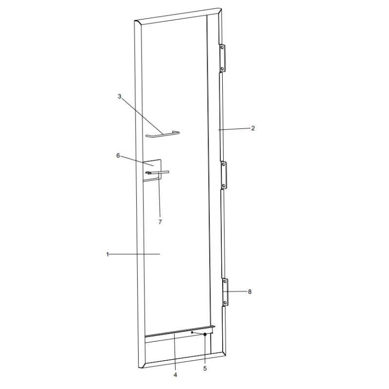 318307728 door XCMG XE2000 excavator spare parts