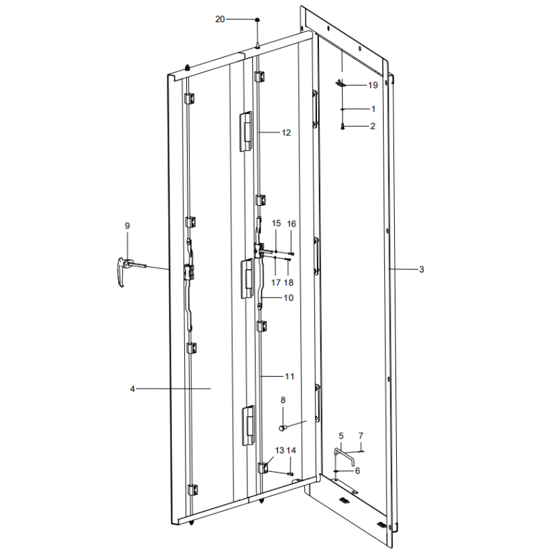 318307694 door XCMG XE2000 excavator spare parts
