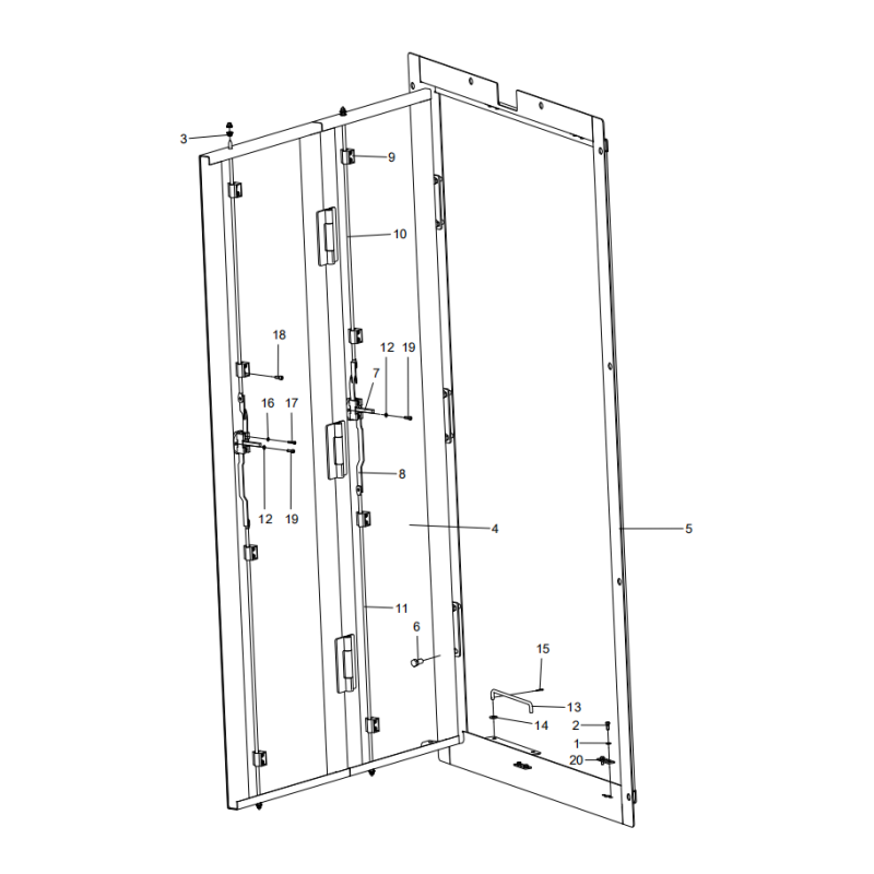 318307633 door XCMG XE2000 excavator spare parts