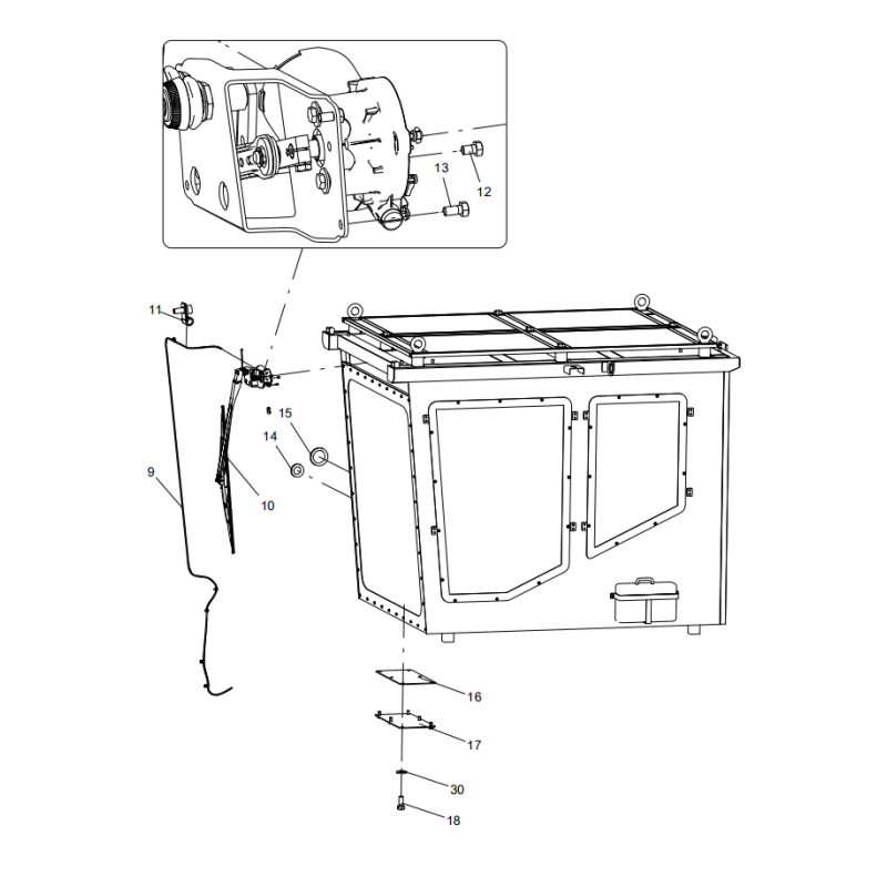 318306548 driver's cab xcmg xe2000 excavator spare parts