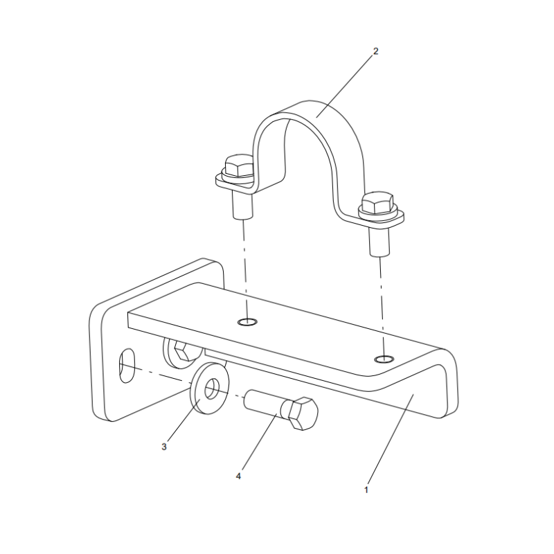 318307545 pipe clamp assembly XCMG XE2000 excavator spare parts