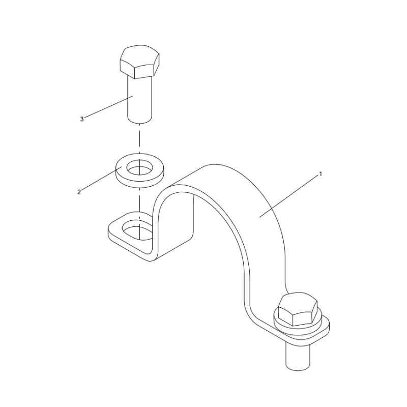 318307564 pipe clamp assembly XCMG XE2000 excavator spare parts