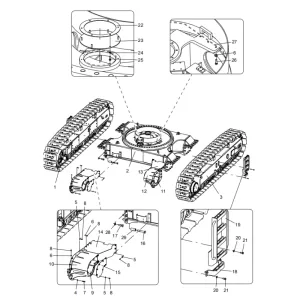3318306961 chassis assembly xcmg xe2000 excavator spare parts