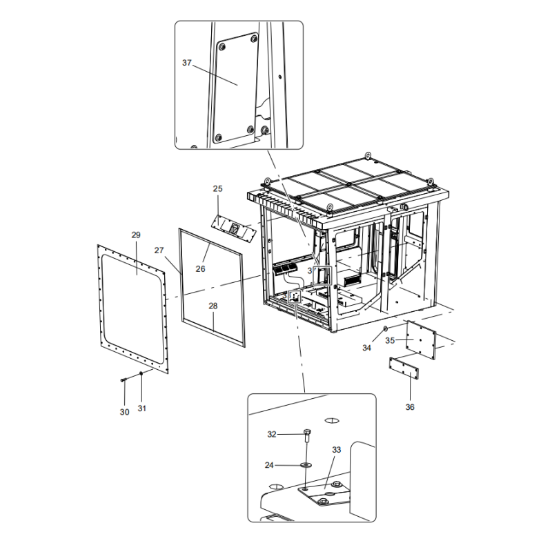 318307195 driver‘s cab housing xcmg xe2000 excavator spare parts
