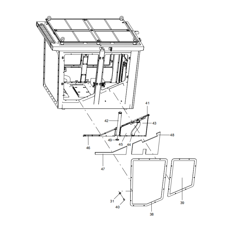 318307195 driver‘s cab housing xcmg xe2000 excavator spare parts