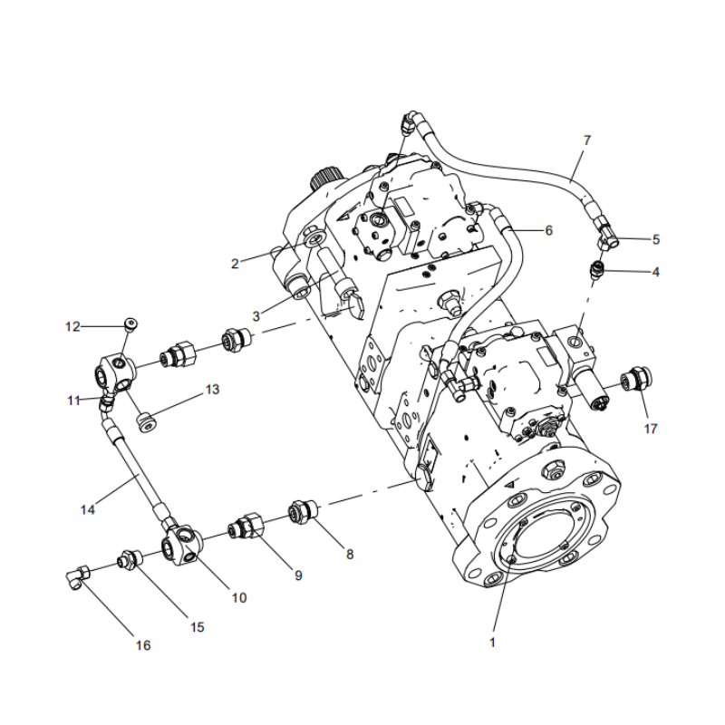 318307467 main pump mounting XCMG XE2000 excavator spare parts