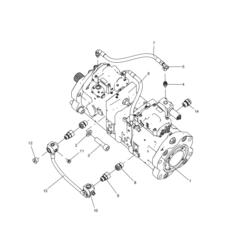 318307469 main pump mounting XCMG XE2000 excavator spare parts
