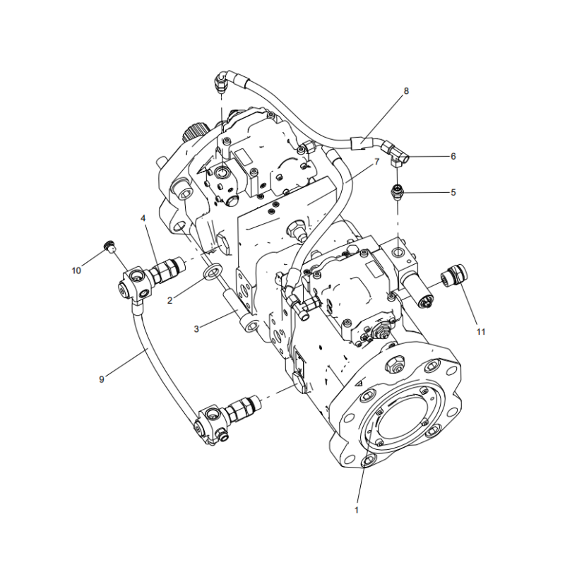318307468 main pump mounting XCMG XE2000 excavator spare parts