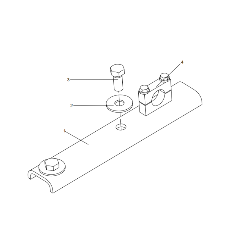 318307802 pipe clamp assembly XCMG XE2000 excavator spare parts