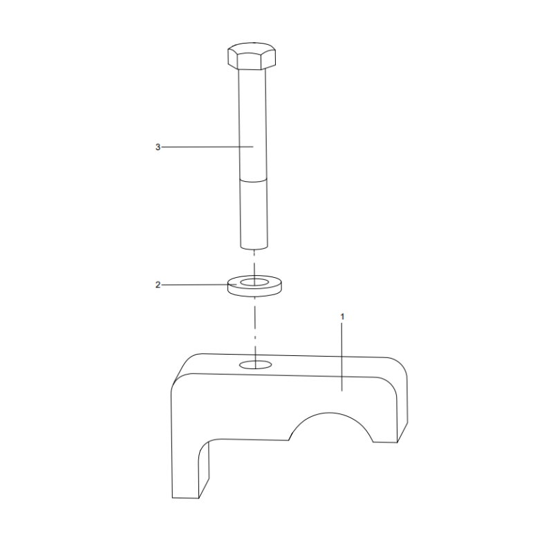 318307811 pipe clamp assembly XCMG XE2000 excavator spare parts