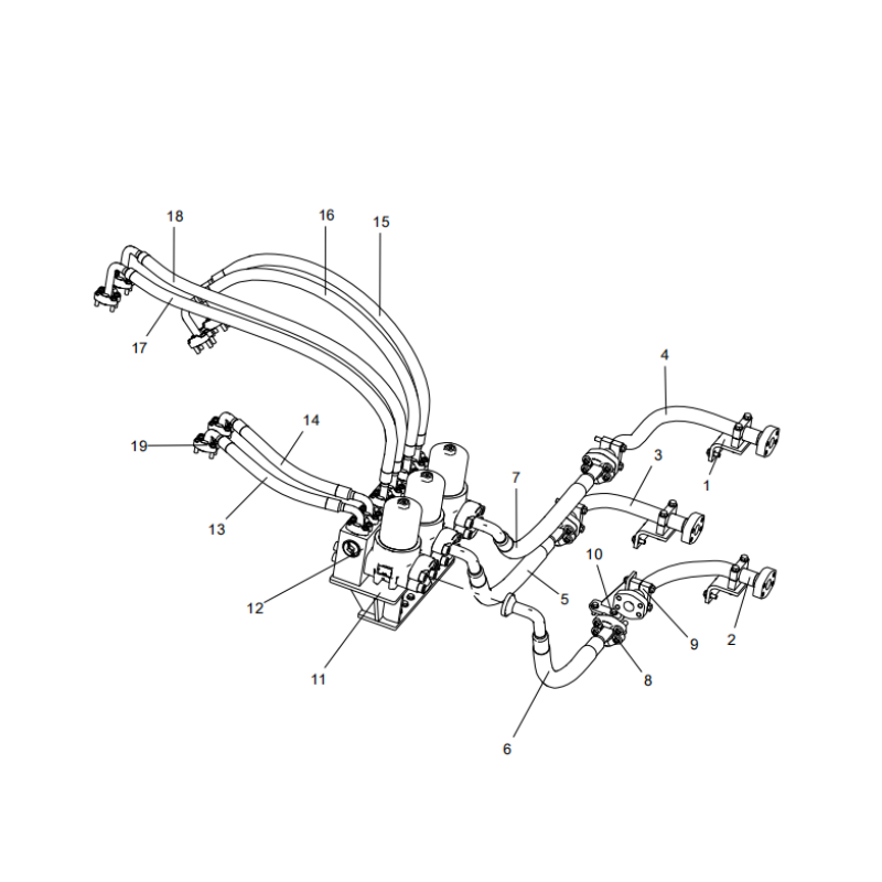 318307797 main pump system pipe XCMG XE2000 excavator spare parts