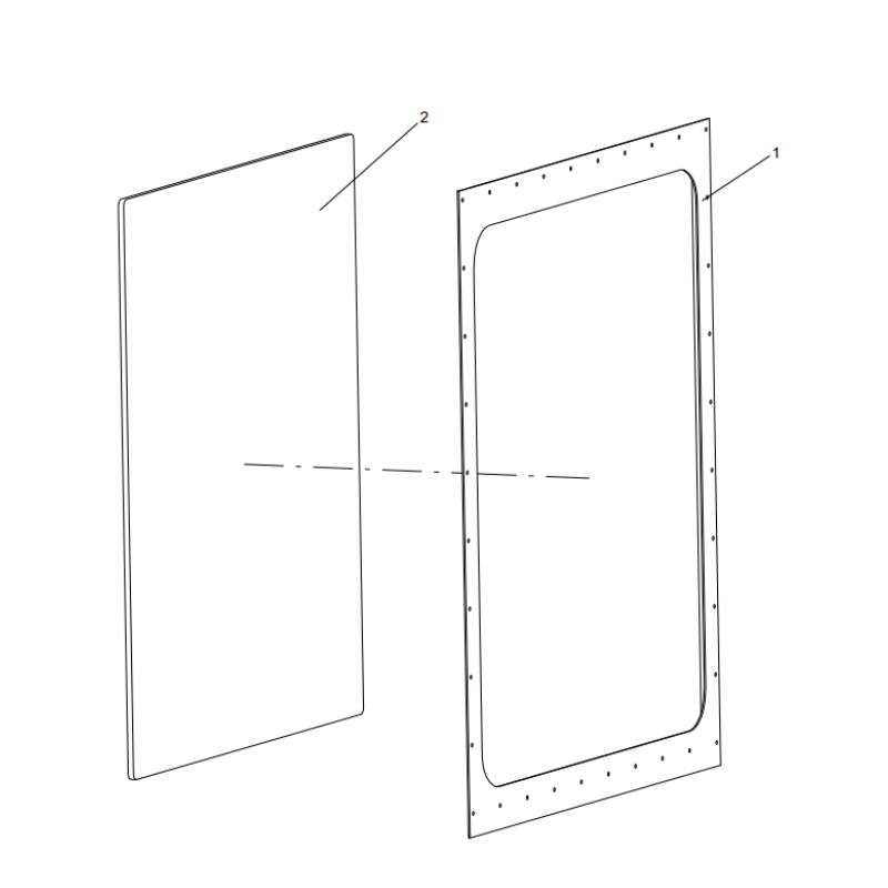 318307171 front glass assembly XCMG XE2000 excavator spare parts