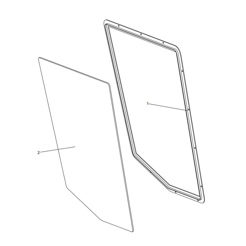 318305378 front-left window assembly XCMG XE2000 excavator spare parts