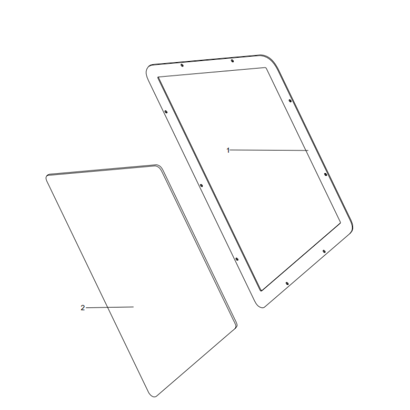 318305465 rear left window assembly xcmg xe2000 excavator spare parts