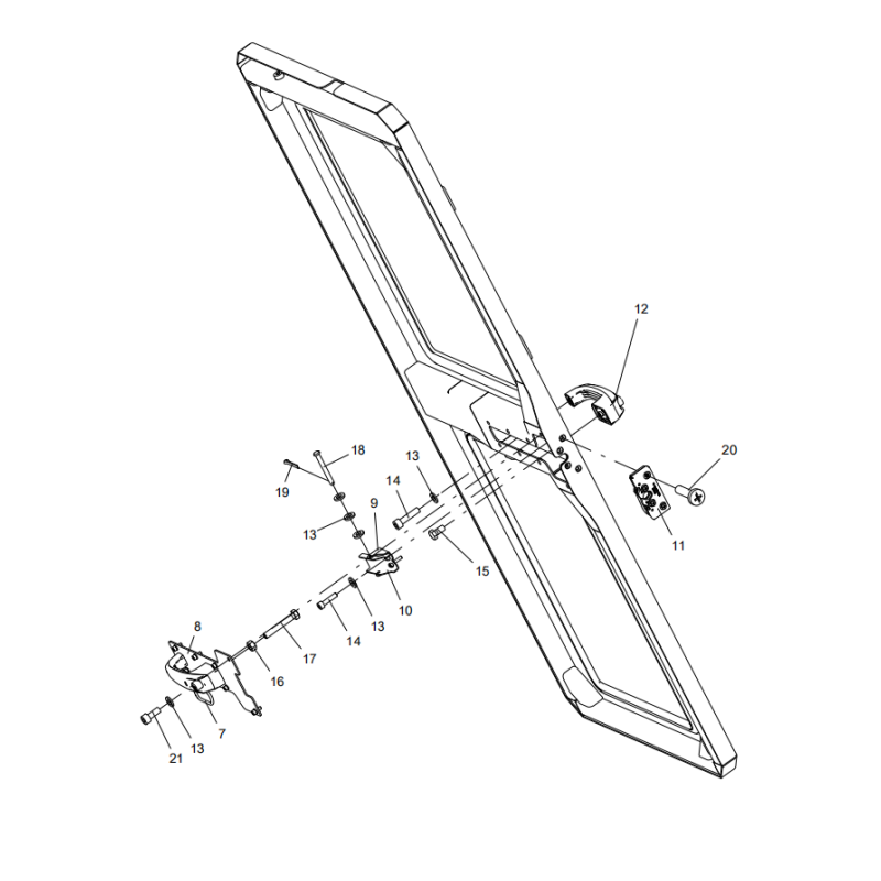318305493 rear door assembly xcmg xe2000 excavator spare parts