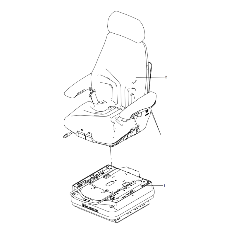 801975208 seat assembly XCMG XE2000 excavator spare parts