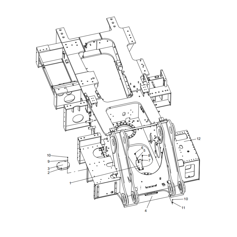 318306967 turn table assembly XCMG XE2000 excavator spare parts