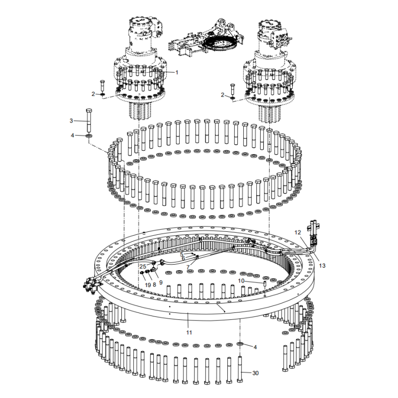 318305685 slewing movement XCMG XE2000 excavator spare parts