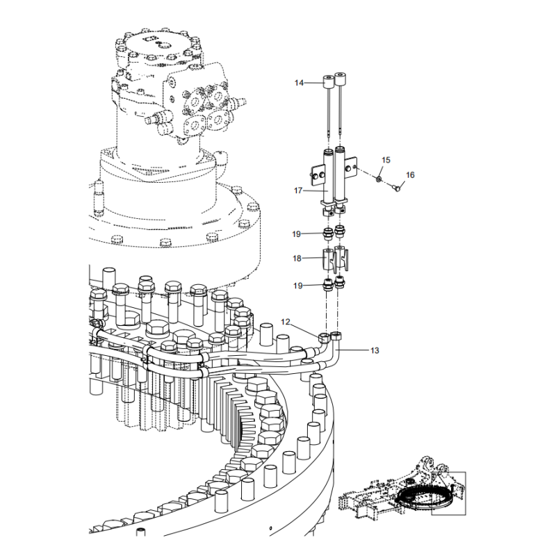 318305685 slewing movement xcmg xe2000 excavator spare parts