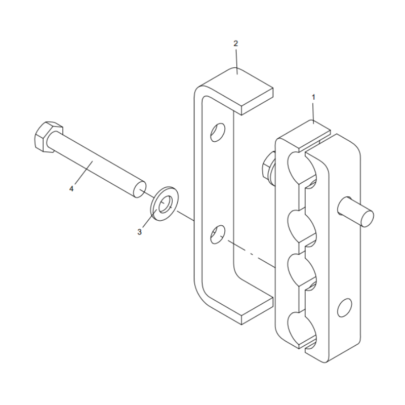 318304208 pipe clamp assembly XCMG XE2000 excavator spare parts