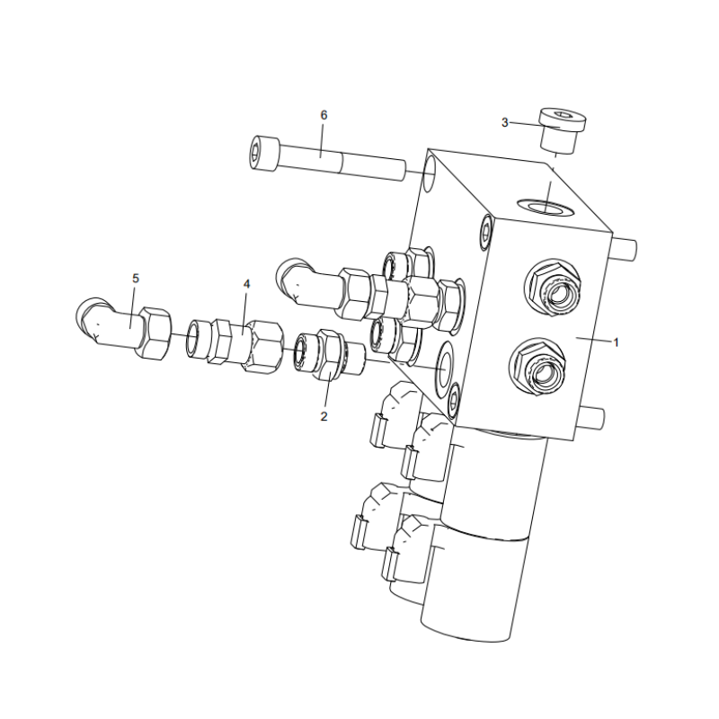 318305802 valve assembly XCMG XE2000 excavator spare parts