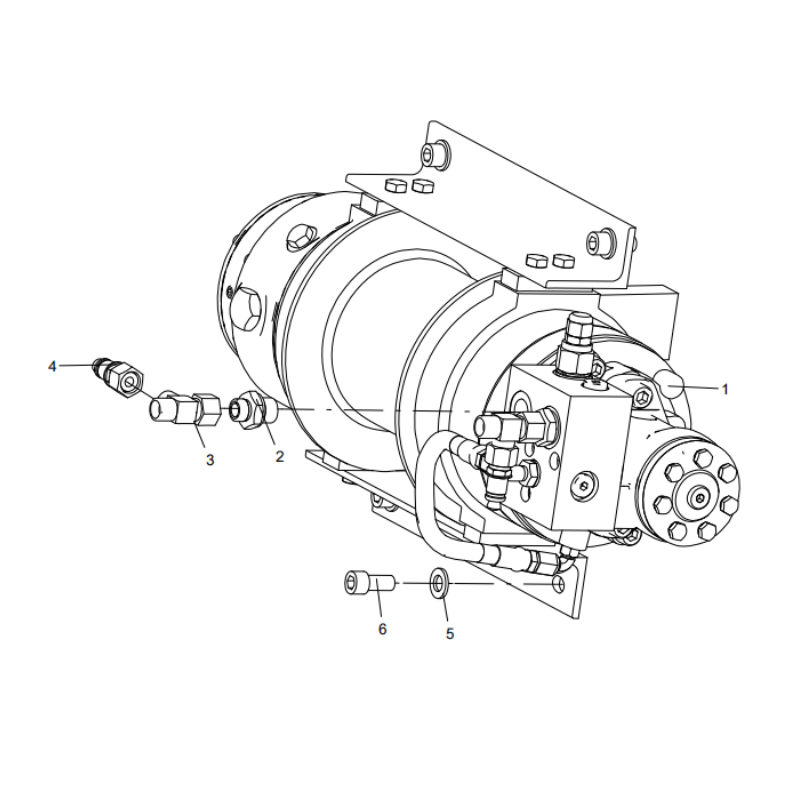 318305820 winch mounting assembly XCMG XE2000 excavator spare parts