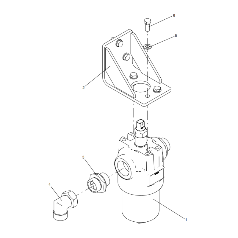 318307916 pilot filter assembly XCMG XE2000 excavator spare parts