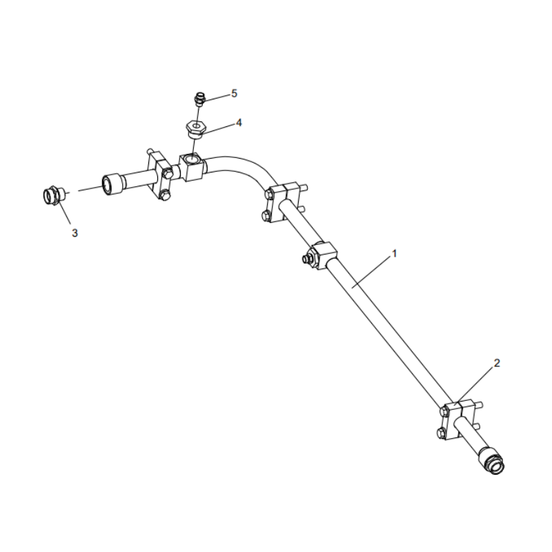 318307919 steel pipe assembly XCMG XE2000 excavator spare parts