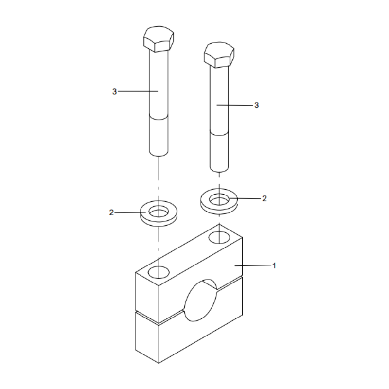 318008516 pipe clamp assembly XCMG XE2000 excavator spare parts