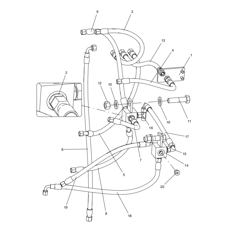318307917 pump pilot pipeline XCMG XE2000 excavator spare parts