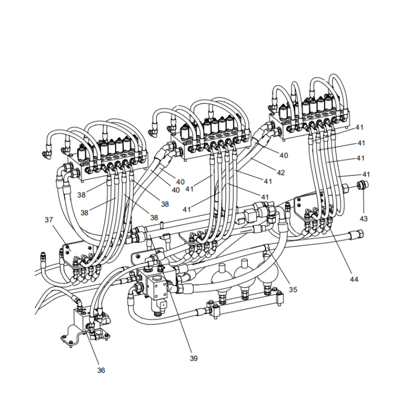 318307942 valve group pilot pipeline xcmg xe2000 excavator spare parts