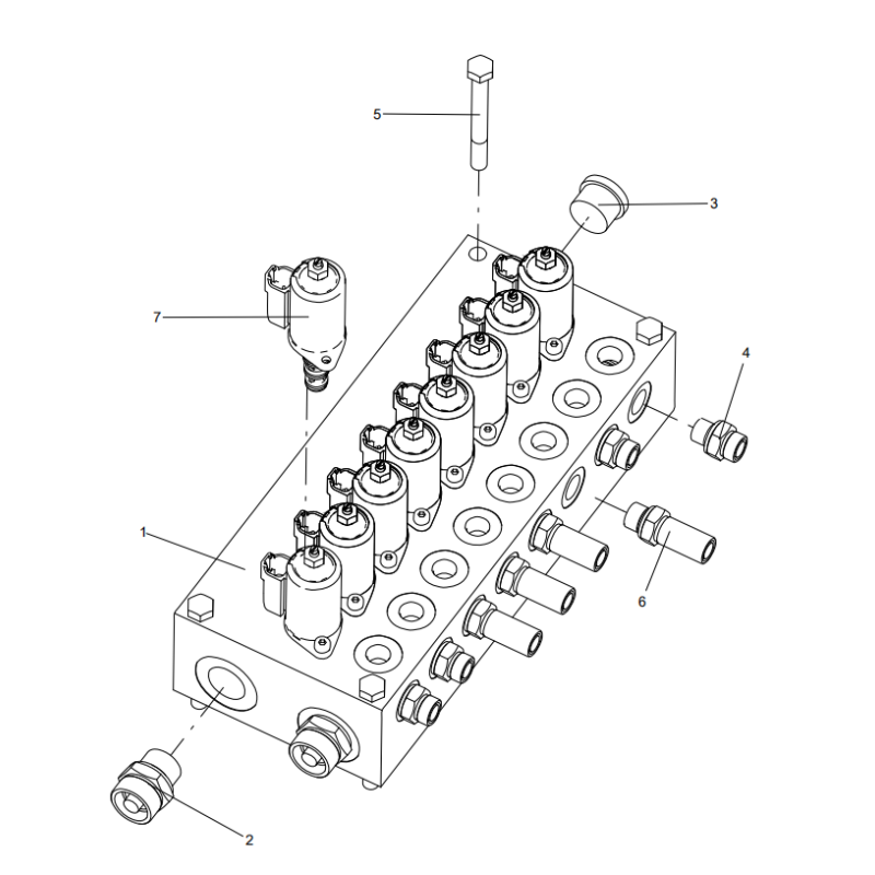 318307937 solenoid valve assembly XCMG XE2000 excavator spare parts