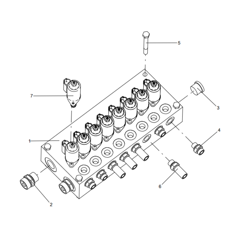 318307933 solenoid valve assembly XCMG XE2000 excavator spare parts