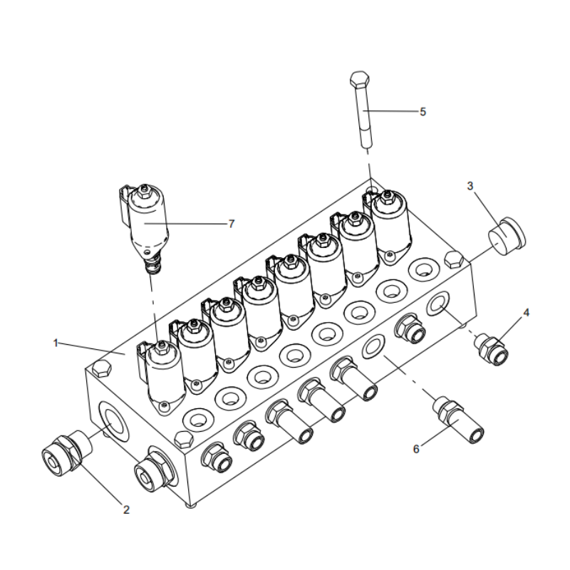 318307934 solenoid valve assembly XCMG XE2000 excavator spare parts