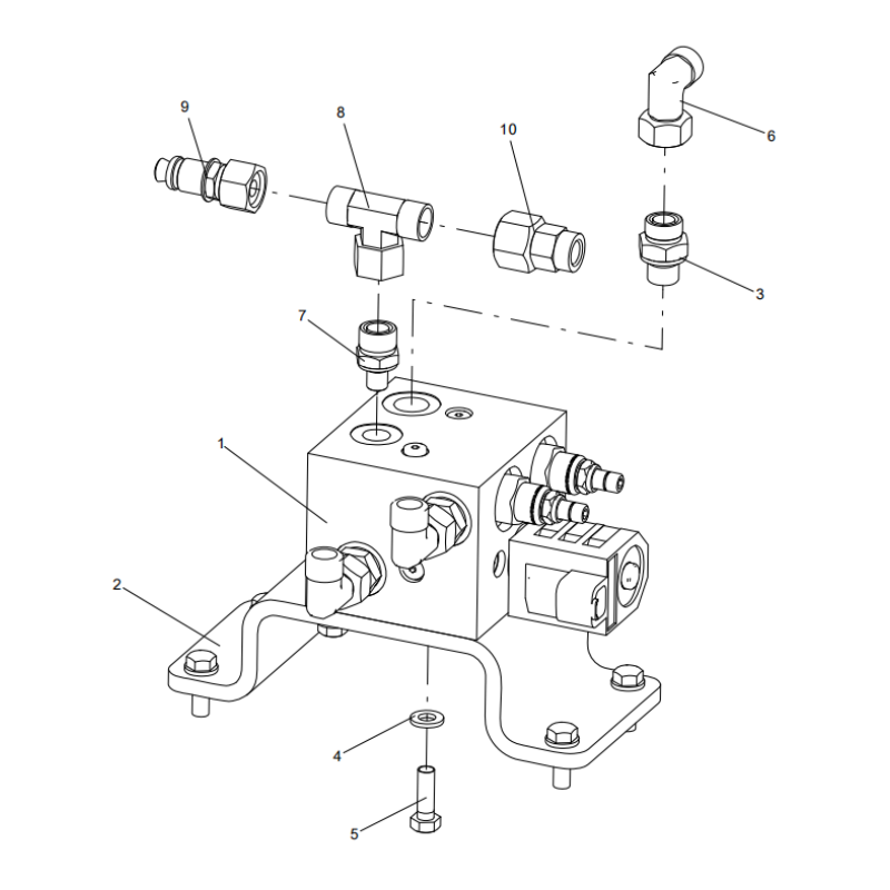 318307931 pressure reducing valve assembly XCMG XE2000 excavator spare parts