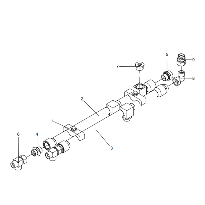 318307940 steel pipe assembly XCMG XE2000 excavator spare parts