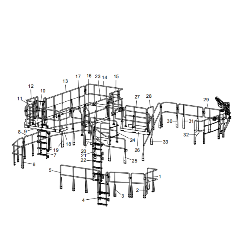 318303431 handrail assembly xcmg xe2000 excavator spare parts
