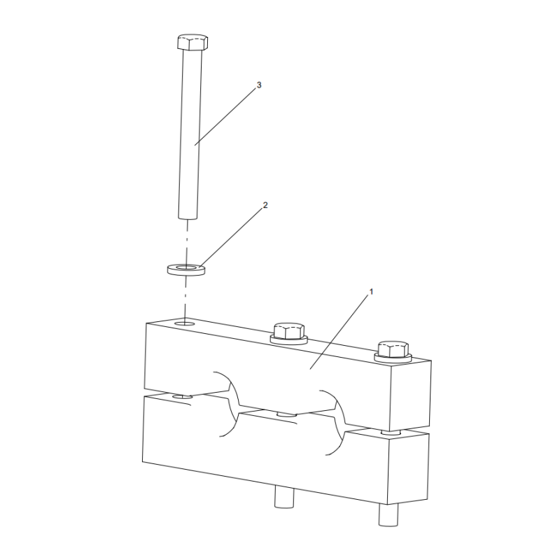 318300984 pipe clamp assembly XCMG XE2000 excavator spare parts
