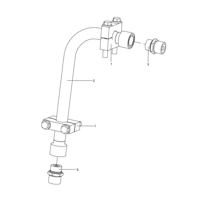 318307875 steel pipe assembly XCMG XE2000 excavator spare parts